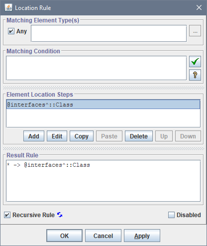 Defining a Location Rule