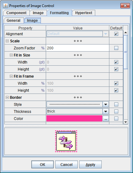 specifying image formatting