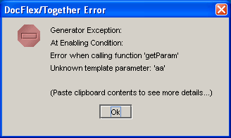 Error Message Dialog
